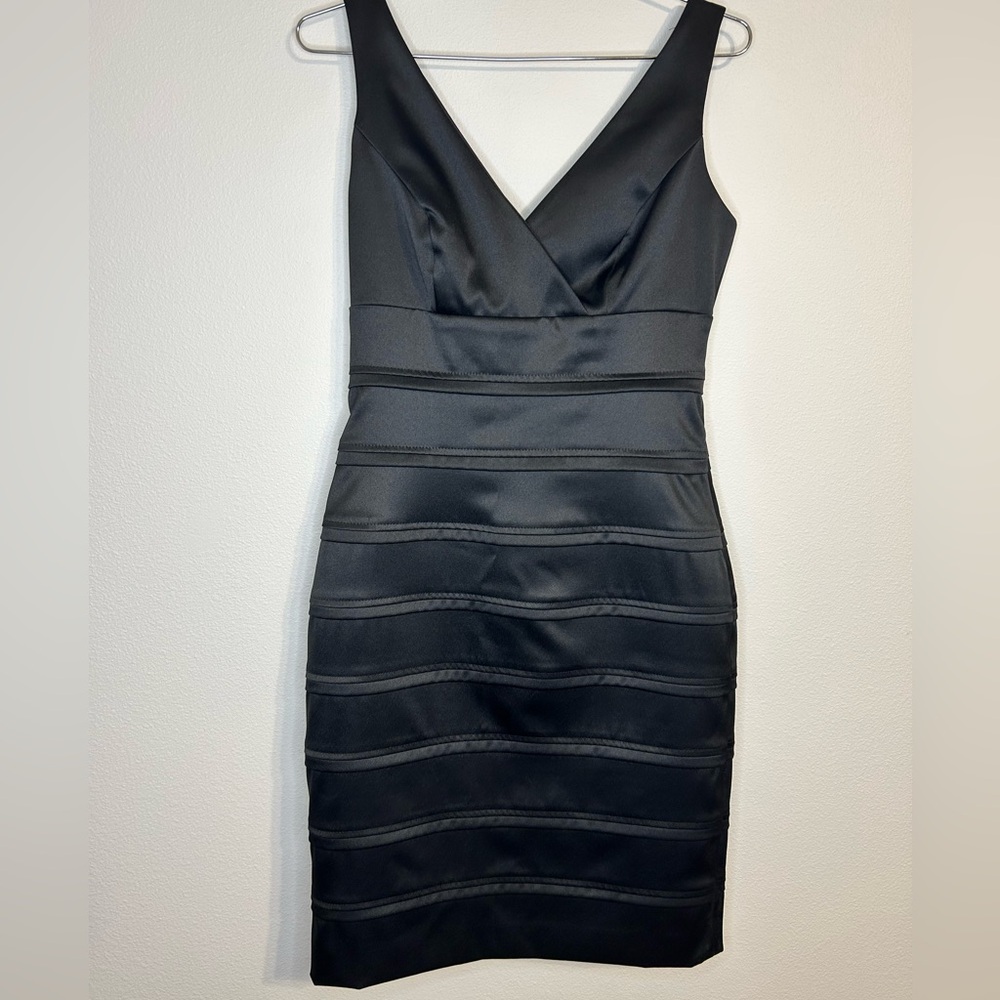 American Living Black Tiered Bodycon Mini Dress